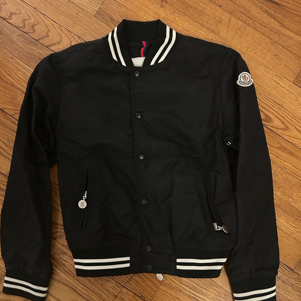 Moncler Black Bomber Jacket for Boys
